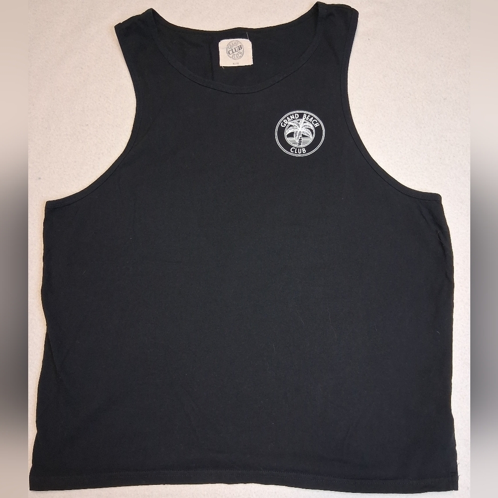 4/20$ Grand Beach Club Mens Black Tank Top